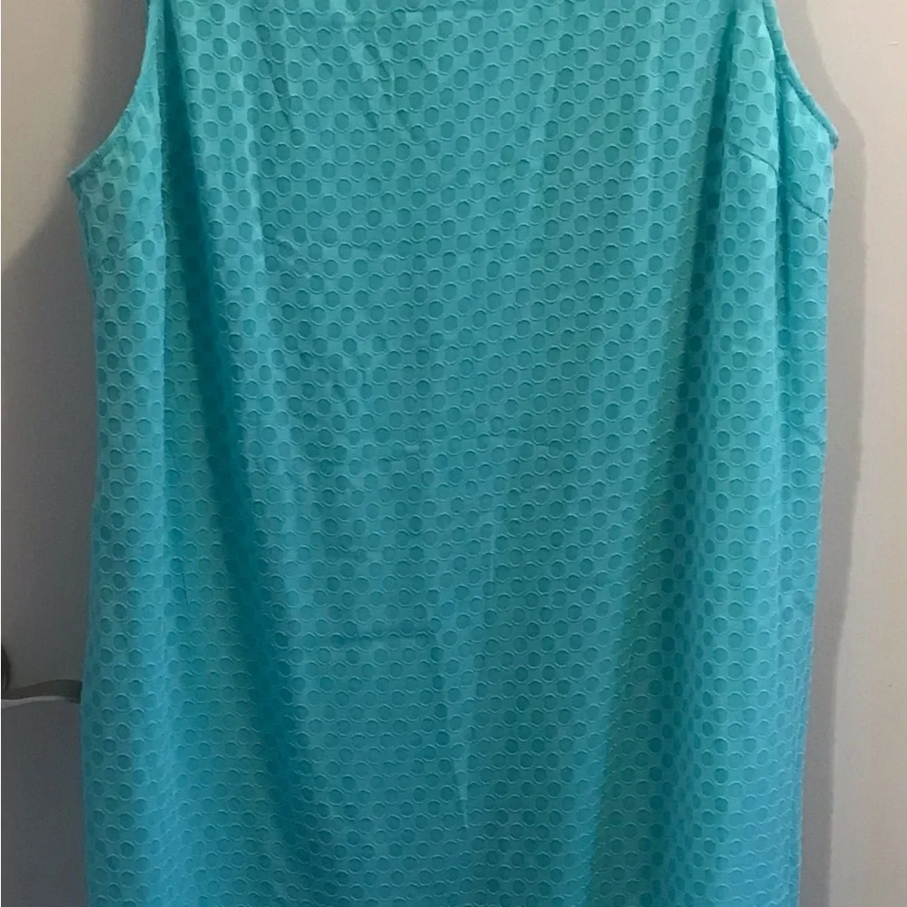 CJ Banks Turquoise Blue Sleeveless Dress Size 14W Brand New With Tags - Picture 6 of 6